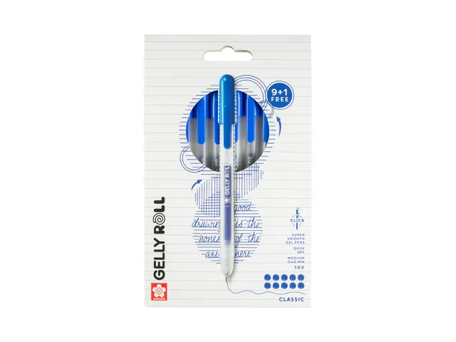Gelschrijver Sakura Gelly Roll Classic 08 klikfunctie set à 10 stuks