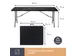 Klaptafel weerbestendige vouwtafel Rotanlook Zwart 180x75x72cm