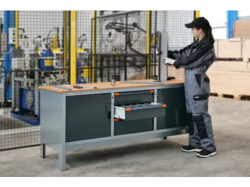 werkbank,HxBxD 870x1850x725mm,multiplexblad,draagverm. 1000kg,4voeten