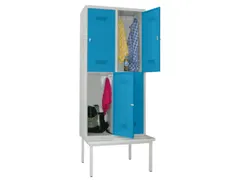 banklocker,dubbeldeks,HxBxD 2150x800x800mm,RAL7035,front RAL5012