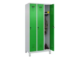 locker,HxBxD 1950x900x500mm,3vak,vak B 300mm,draaigrendel,voeten