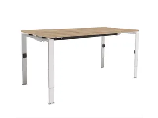 Bureau Linesto N4 hoogte instelbaar 120x80cm honey castello 25mm wit - 1