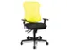 Siège Bureau Pivotant Assise Noir Dossier Maille Jaune