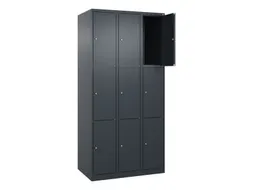 lockerkast,HxBxD 1850x900x500mm,3x3vakken,vak B 300mm,cil.-slot