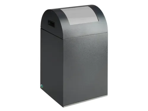 Afvalverzamelaar Zelfblussend 43 Liter 660X320X320Mm Klemring Zilver