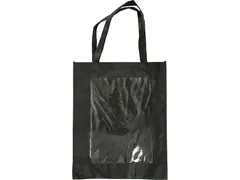 Tas Creativ Company 42x34x12cm met plastic voorkant zwart