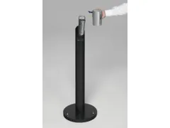 Staande Asbakzuil 2 liter H 1005mm Rond Ral7021 Zilverkleurig