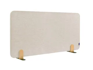 Elements Bureauscherm akoestisch 60x120cm Beige Houders - 1