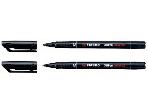 Viltstift STABILO OHpen 843/46 permanent rond medium zwart