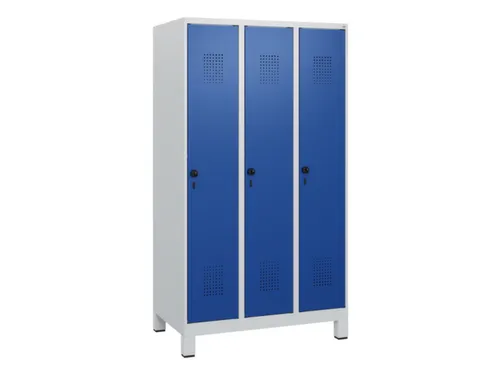schoollocker,HxBxD 1630x900x500mm,3vak,vak B 300mm,draaigrendel,voeten