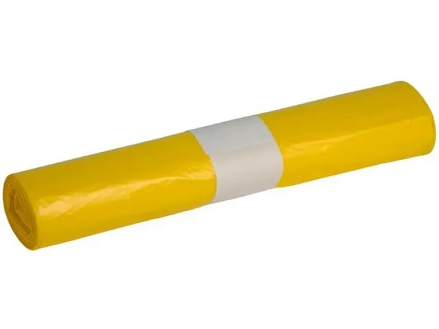 Afvalzak 80x100cm Geel T25 Doos 15x20 Stuks