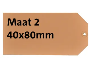 Label karton nr 2 200gr 40x80mm chamois 1000 stuks - 1