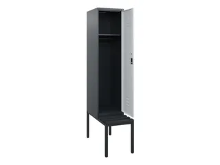 locker met bank,HxBxD 1950x400x815mm,1vak,vak B 400mm,cil.-slot - 2