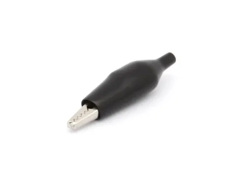 Geisoleerde Krokodillenklemmen Met Huls 44mm - Zwart