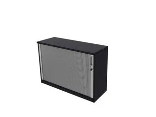 jaloeziedeurkast,HxBxD 825x1200x445mm,1xhouten vloer,2 OH,CC-zwart - 1