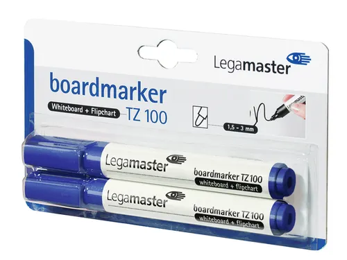 Whiteboardmarker Legamaster TZ 100 rond 1.5-3mm blauw blister à 2st