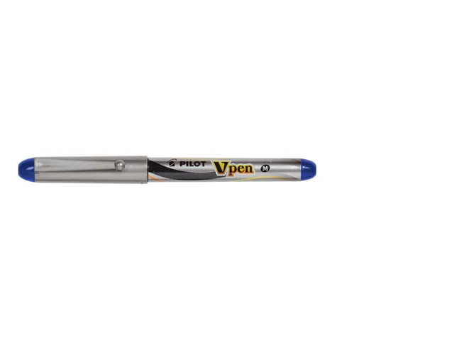 Vulpen Pilot V pen Zilver Medium punt Inktkleur Blauw