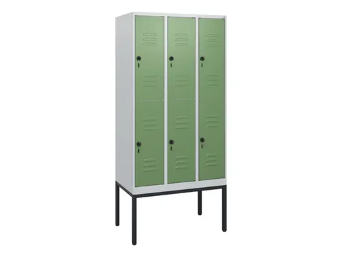 dubbeldekse locker,HxBxD 1950x900x500mm,3x2vak.,vak B 300mm