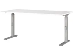 In hoogte verstelbaar bureau,HxBxD 680-910x1600x800mm,blad wit