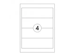 Rillprint Etiket 192x62mm 4 op een vel 1000 Vel - 1