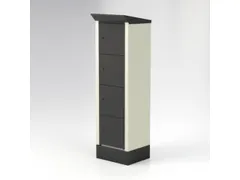 E-bike laadstation HxBxD 2095x600x500mm 8stekkerdozen 220V RAL7035