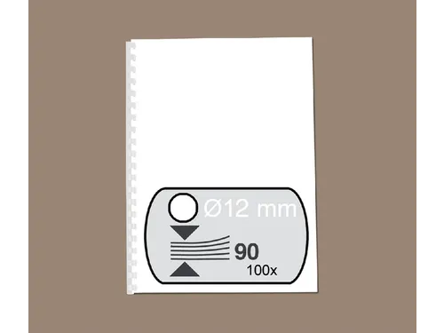 Bindrug Fellowes 12mm 21-rings A4 wit 100stuks