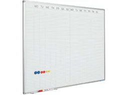 Planbord 60x90cm Softline profiel 8mm Dubbele week DU met dagenstrook