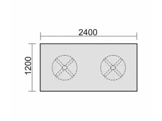 vergadertafel,HxBxD 720x2400x1200mm,rechthoekig - 3