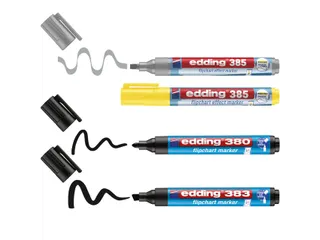 Edding 385 Flipchart effect marker 2 kleuren + 380 en 383 4 stuks - 3