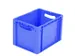 Euronorm Stapelkrat Pp 270x400x300mm Wand/bodem Gesloten Blauw 26l