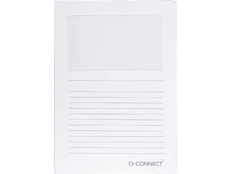 L-Map Met Venster A4 120 Grams 100 stuks Wit