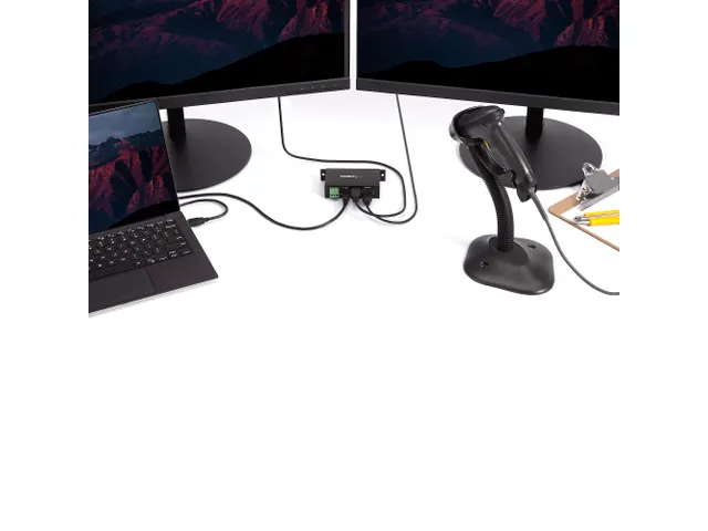 StarTech USB 2.0 Hub 4 Poorten Industrieel Metaal DIN Rail Wandmontage