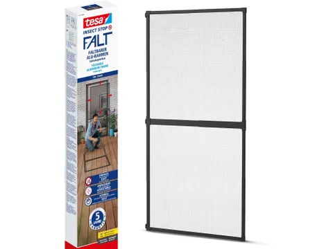 Insect Stop Opvouwbaar aluminium frame voor deuren 1x2,2m antraciet