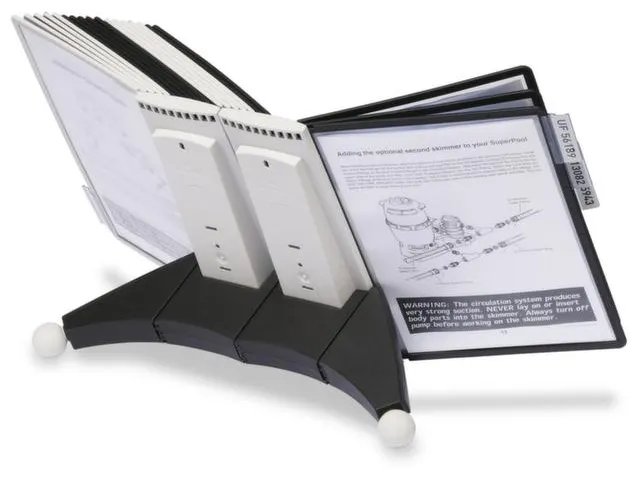 zichtpanelensysteem,DIN A4,staand,20panelen,grijs/zwart