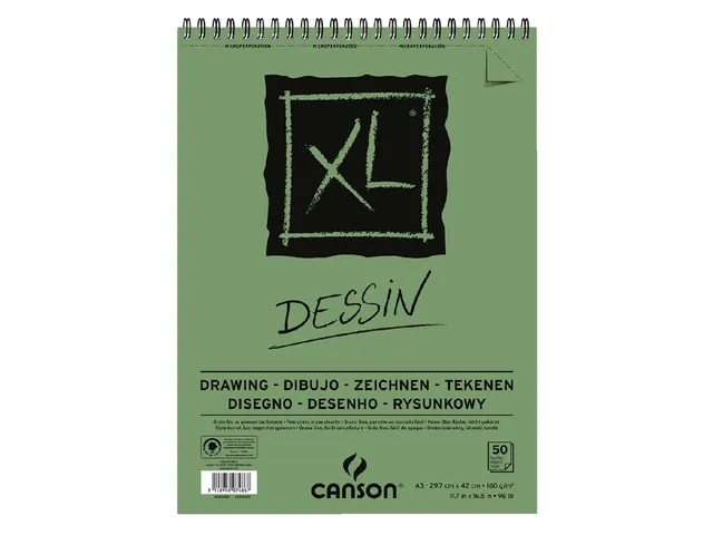 Tekenpapier Canson XL Drawing 50vel 160gr A3 wit