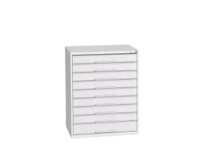 ladekast HxBxD 1000x800x550mm 9laden romp RAL7035 front RAL7035 - 1