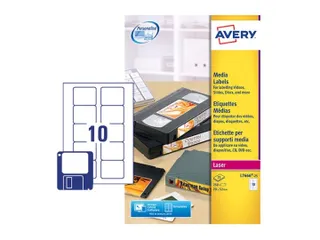 Media Etiket Avery L7666-25 70x52mm voor 3.5 inch Disks 250 Stuks - 1