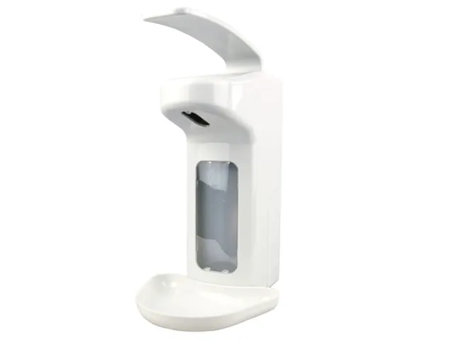 Zeep- & Desinfectiemiddeldispenser Kunststof wit 500 Ml + Opvangschaal