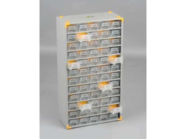 assortimentskast,HxBxD 565x300x140mm,60lade(s),laden transparant