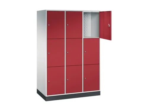 grootvolume-lockersysteem,RAL 7035/RAL 3003,HxBxD 1950x1220x600mm