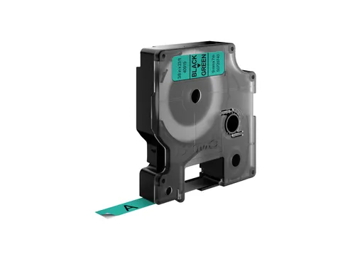 Labeltape Dymo 40919 D1 S720740 9mmx7m zwart op groen