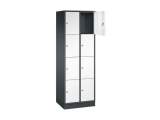 lockerkast,HxBxD 1950x620x500mm,2x4vakken,cil.-slot,sokkel - 1