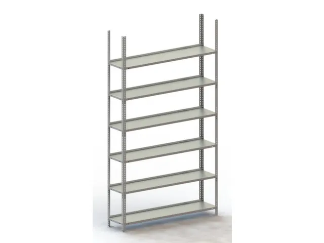 Schroefstelling Basisveld 1850x1254x304mm 6legborden 75kg Ral7035