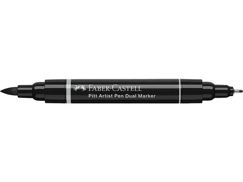 Tekenstift Faber-Castell Pitt Artist Pen duo marker 199 zwart