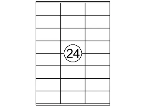 Etiket Quantore 70x36mm wit 2400st