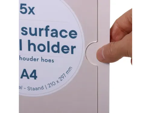 Zelfklevende Posterhouder A4 Multi-Surface Voor Glad set van 5 stuks