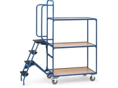 Orderverzamelwagens 2107 250kg 1000x600mm 3 Etages Hout