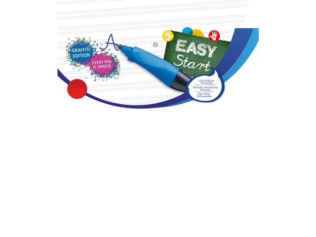 Rollerpenvulling STABILO Easyoriginal fijn blauw doosje à 20 stuks