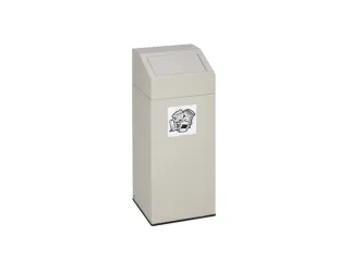Afvalverzamelaar 45 liter HxBxD 790x320x320mm sticker restafval Grijs - 1