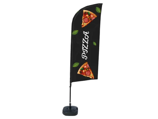 Promotievlag Alu Wind complete set Pizza ECO printmateriaal